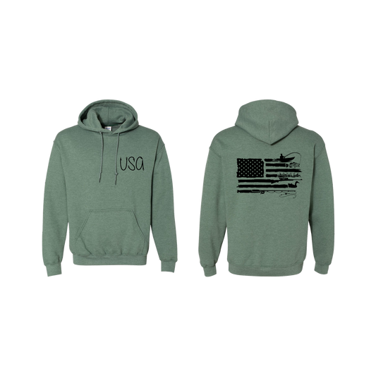 American Flag Fishing & Hunting Hoodie