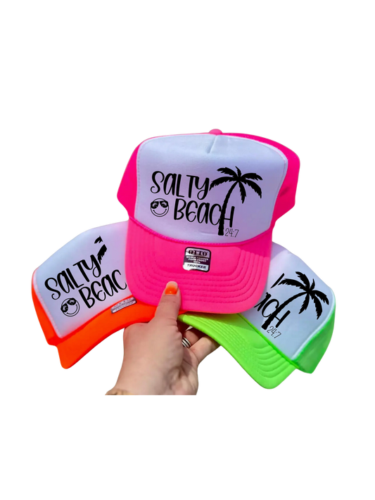 SALTY BEACH 24:7 Neon Foam Trucker Hat