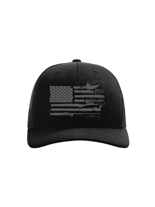 American Flag Fishing & Hunting Hat