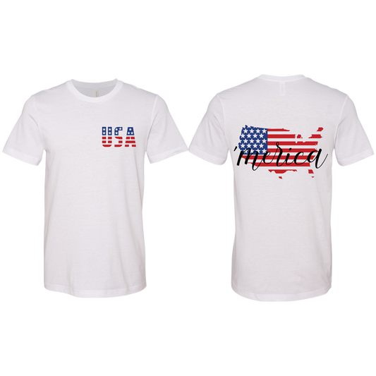 USA "'merica" US American Flag T-Shirt